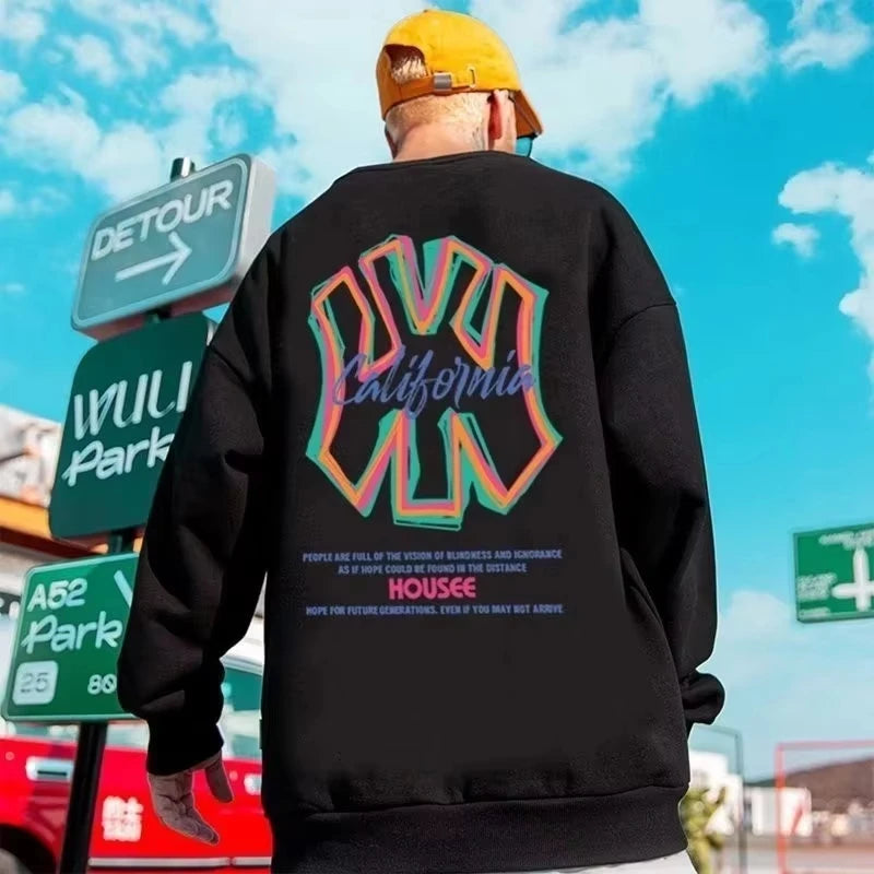 Sudadera Estilo Béisbol Americano - Suéter Casual con Estampado de Marca - Outfit Urbano para Hombre - Streetwear de Tendencia