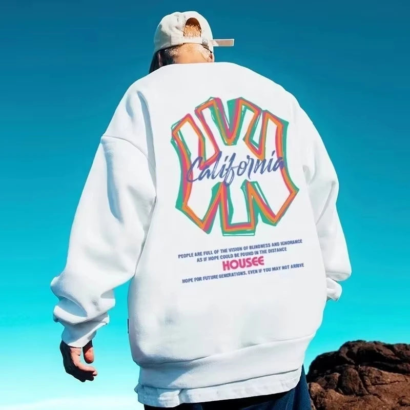 Sudadera Estilo Béisbol Americano - Suéter Casual con Estampado de Marca - Outfit Urbano para Hombre - Streetwear de Tendencia