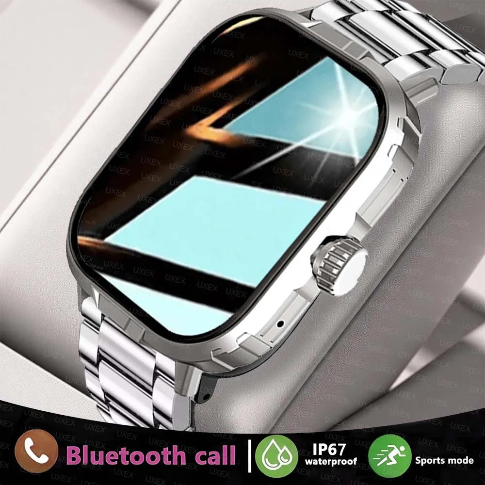 Reloj Inteligente Deportivo 2.01'' Monitor de Salud Resistente al Agua con Llamadas Inalámbricas para Hombre y Mujer