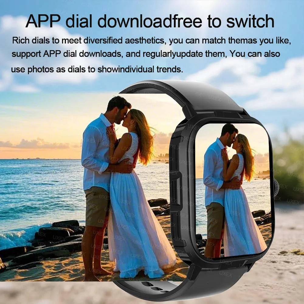 Reloj Inteligente Deportivo 2.01'' Monitor de Salud Resistente al Agua con Llamadas Inalámbricas para Hombre y Mujer