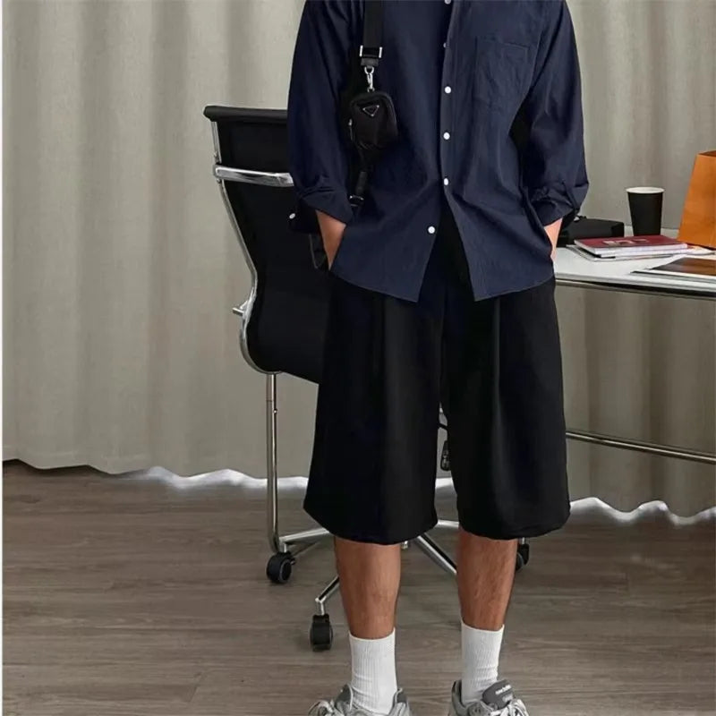 Shorts Deportivos Sueltos Estilo Americano - Pantalón Corto Casual Hip Hop - Moda Urbana Streetwear para Hombre