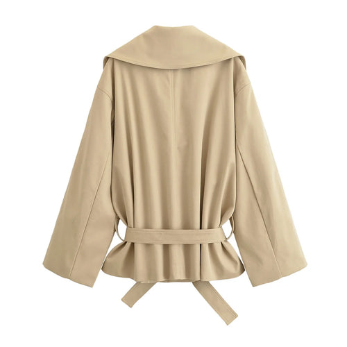 Conjunto de Shorts Elegante Mujer - Chaqueta con Cinturón y Shorts Mini - Traje Femenino Otoño - Streetwear con Temperamento