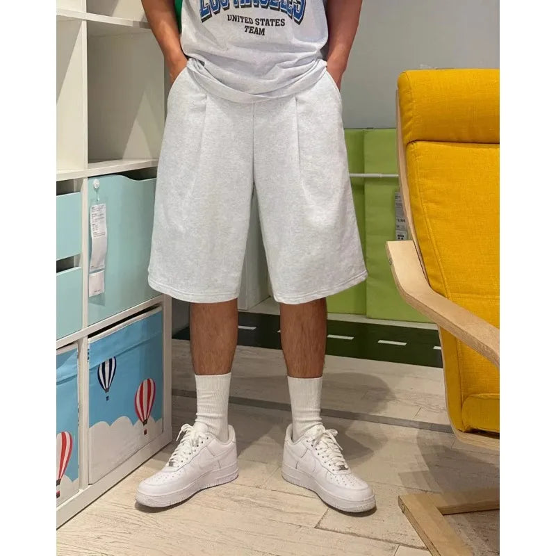 Shorts Deportivos Sueltos Estilo Americano - Pantalón Corto Casual Hip Hop - Moda Urbana Streetwear para Hombre