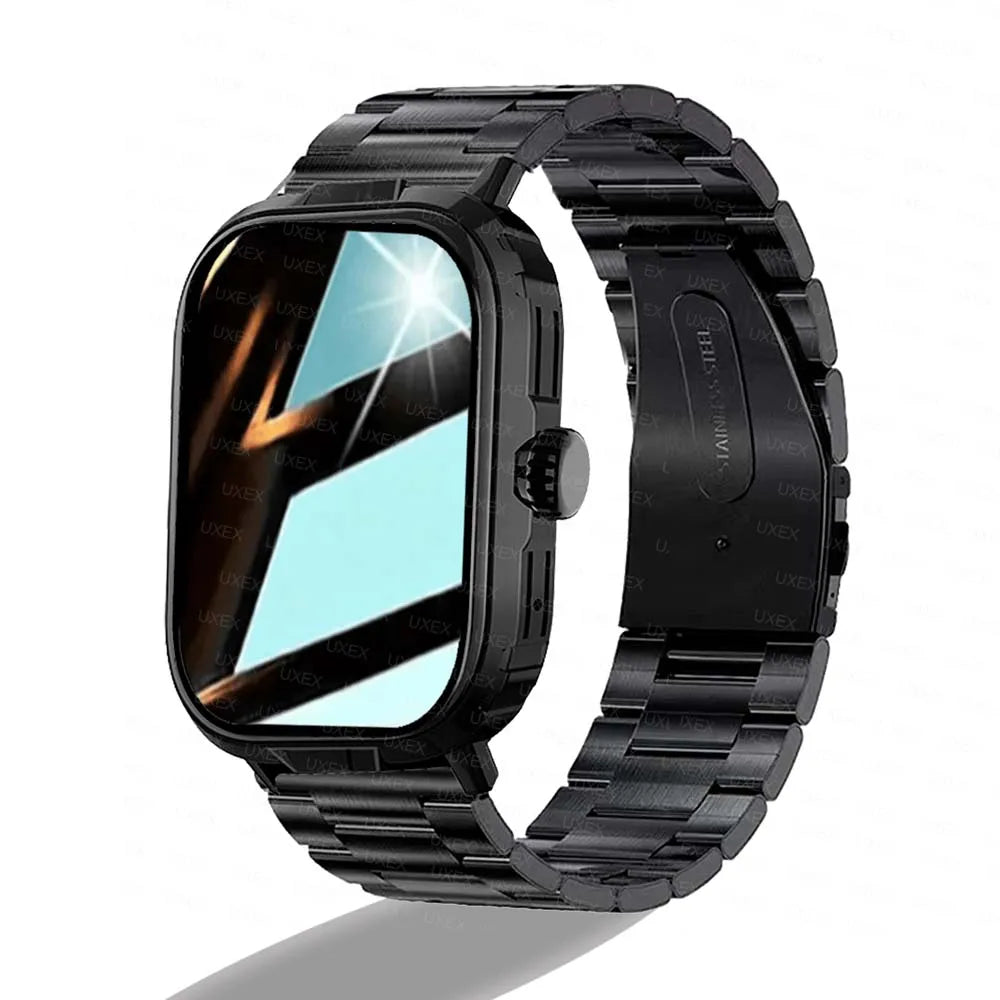 Reloj Inteligente Deportivo 2.01'' Monitor de Salud Resistente al Agua con Llamadas Inalámbricas para Hombre y Mujer