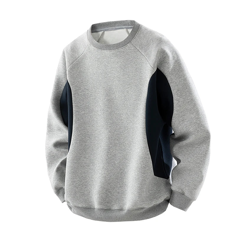 Sudadera con Capucha Color Block - Hoodie Cuello Redondo Suelto - Pullover de Moda para Adolescentes - Streetwear Americano Primavera Otoño