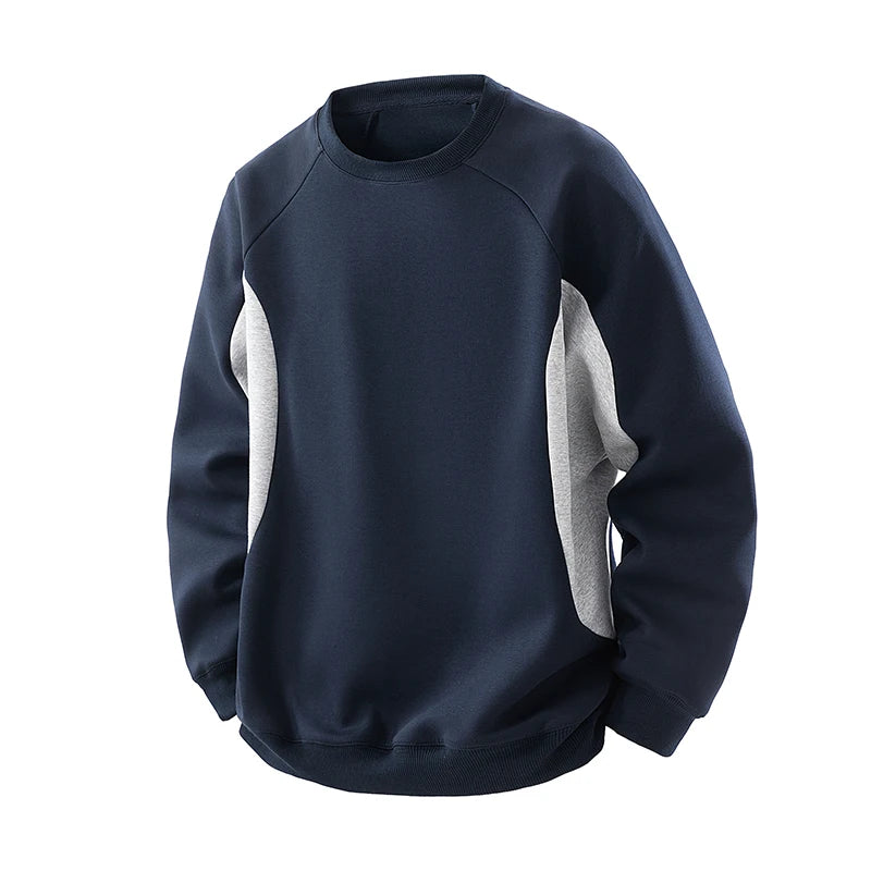 Sudadera con Capucha Color Block - Hoodie Cuello Redondo Suelto - Pullover de Moda para Adolescentes - Streetwear Americano Primavera Otoño