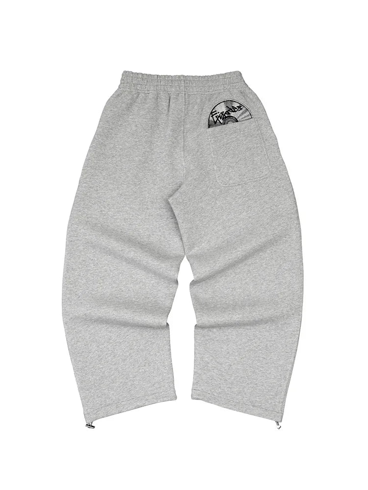 Conjunto Deportivo Retro Y2K Hombre - Sudadera Bordada Harajuku y Pantalón Suelto - Streetwear Hip Hop Casual 2025