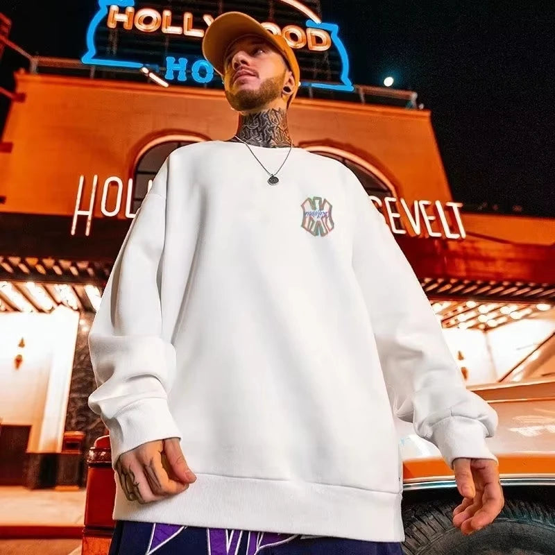 Sudadera Estilo Béisbol Americano - Suéter Casual con Estampado de Marca - Outfit Urbano para Hombre - Streetwear de Tendencia