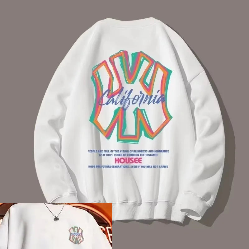 Sudadera Estilo Béisbol Americano - Suéter Casual con Estampado de Marca - Outfit Urbano para Hombre - Streetwear de Tendencia
